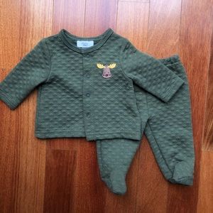 Sterling baby boy set in green 0-3 months